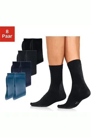 H.I.S Basic sokken met een hoog katoengehalte (set, 8 paar)