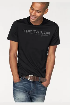 TOM TAILOR Shirt met ronde hals met logoprint