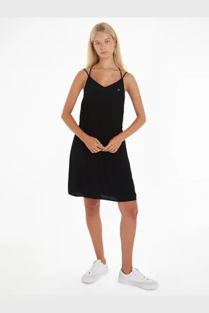 Tommy Hilfiger Jurk met spaghettibandjes TJW ESSENTIAL STRAPPY DRESS met modieuze bandjesverwerking