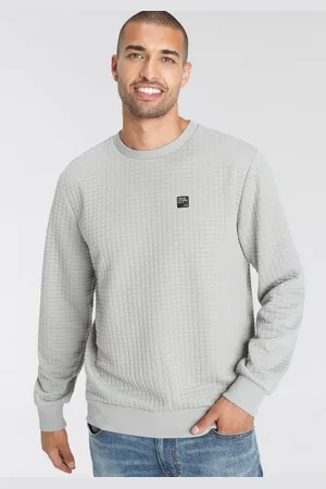 AJC Sweatshirt smal gesneden, effen, ronde hals