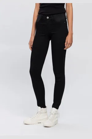 ARIZONA Skinny fit jeans Ultra Stretch skinny-fit, met used-look-crinkles, lage taille
