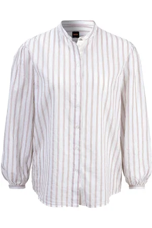 HUGO BOSS Klassieke blouse C_Bilast met rimpelingen aan de mouwen