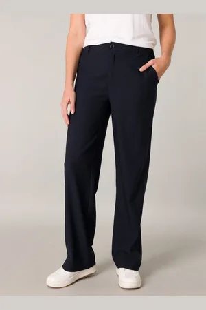 Base Level Stoffen broek met flare en elastaan
