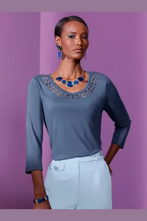 CRÉATION L Shirt met 3/4-mouwen Shirt (1-delig)