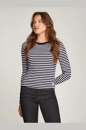 Calvin Klein Shirt met lange mouwen WOVEN LABEL RIB LONG SLEEVE