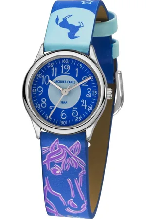 JACQUES FAREL Kwartshorloge Paardenhorloge, HCC 338 Horloge, kinderhorloge, meisjeshorloge, paarden, ideaal ook als cadeau