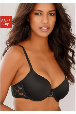 Lascana Bh met steuncups met rug van gebloemde, elastische kant, dessous