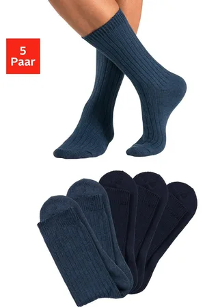 H.I.S Werksokken bijzonder grof gebreid (set, 5 paar)