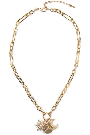 Firetti Ketting met hanger Halsketting schakelketting zon, maan, sterren