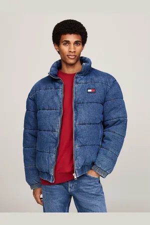 Tommy Hilfiger Gewatteerde jas DENIM PUFFER JKT DH6051 met geborduurd merklogo op borsthoogte