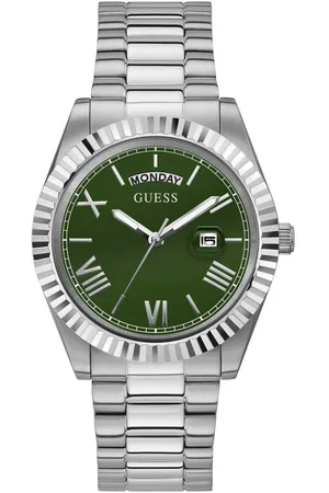 Guess Kwartshorloge CONNOISSEUR Armbanduhr, herenhorloge, datum, weekdag, roestvrijstalen band