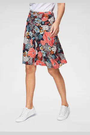 Aniston Jerseyrok met aanrimpeling bij de band