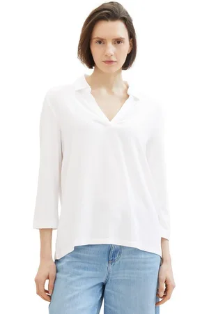 TOM TAILOR Shirt met lange mouwen met een polokraag