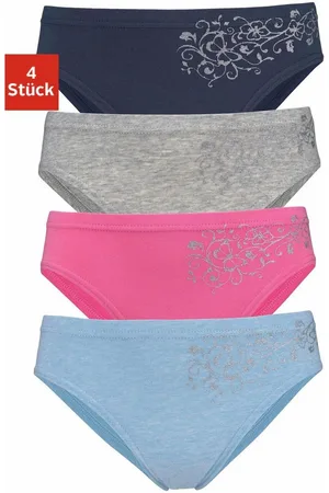 Petite Fleur Bikinibroekje mooie basic voor elke dag, met gebloemde glitterprint (set, 4 stuks)