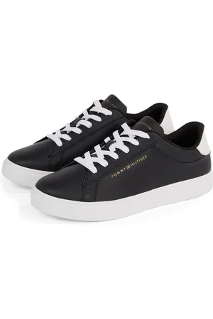 Tommy Hilfiger Plateausneakers ESSENTIAL COURT SNEAKER , vrijetijdsschoen, lage schoen, veterschoen met logo-opdruk