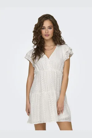 ONLY Mini-jurk ONLHELENA LACE CAPSL DRESS WVN NOOS