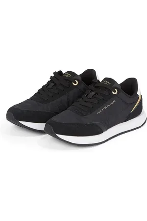 Tommy Hilfiger Plateausneakers ESSENTIAL RUNNER vrijetijdsschoen, lage schoen, veterschoen met contrastafwerkingen