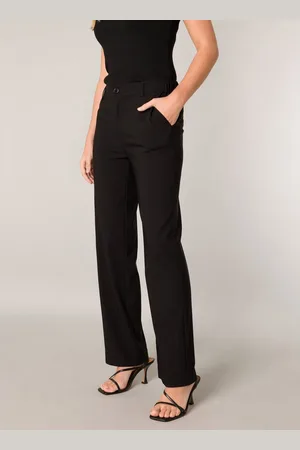 Base Level Stoffen broek met flare en elastaan