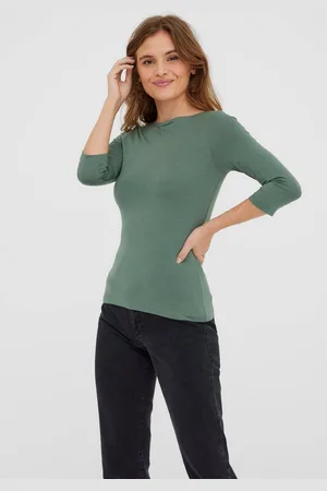 VERO MODA Shirt met 3/4 mouwen VMPANDA MODAL 3/4 TOP JRS NOOS