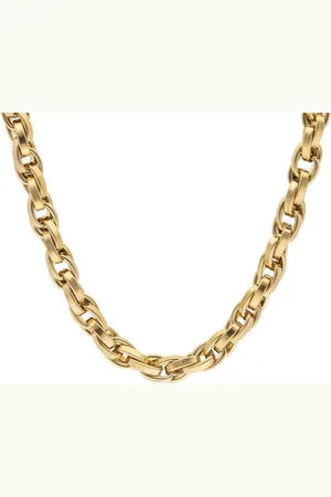 Firetti Edelstalen ketting Sieraad cadeau dubbele ankerketting schakeling, 6 mm breed