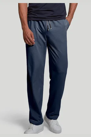 john devin Sweatbroek Wijd model in melange-look van katoenmix