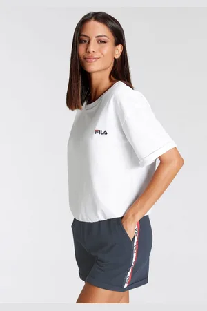 Fila Shortama met borstlogo en contrasterende logoband aan de zijkant van de broek (set, 2-delig)
