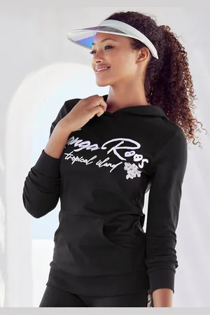 KangaROOS Hoodie Met borduurwerk en bloemenprint, loungepak, hoodie