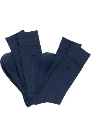 HUGO BOSS Business-sokken 2P RS Uni met gebreid logo-tekst (2 paar, Set van 2)