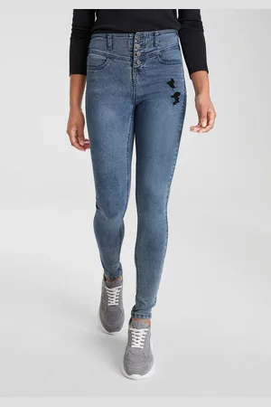 ARIZONA Skinny fit jeans Ultra Stretch hoge taille, enkel-lang, elastisch denim-materiaal
