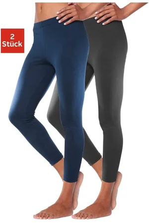 Vivance Legging met rubberen tailleband, loungewear (2-delig, Set van 2)