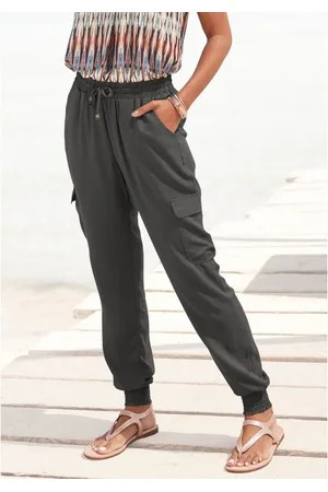 Lascana Comfortbroek van geweven viscose met zakken, stoffen broek, cargobroek