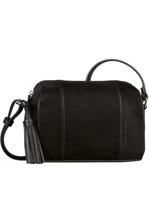 TOM TAILOR Handtas Pira van een combinatie van zacht suede en nerf imitatieleer