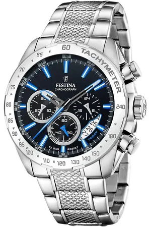 Festina Chronograaf Timeless Chronograph Horloge, quartzhorloge, herenhorloge, stopwatchfunctie, stalen armband