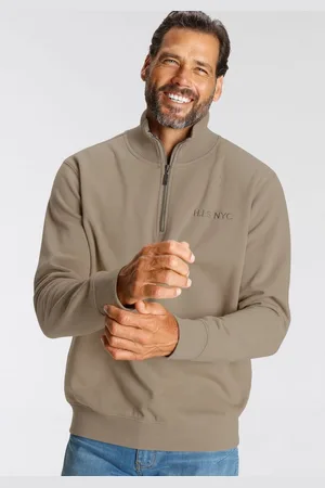 H.I.S Sweatshirt effen, van rekbare sweatstof, met logoborduring