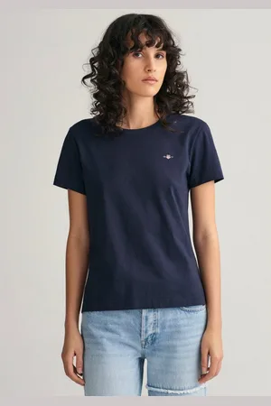 GANT T-shirt REG SHIELD KA T-SHIRT met een klein geborduurd wapenschild op de borst