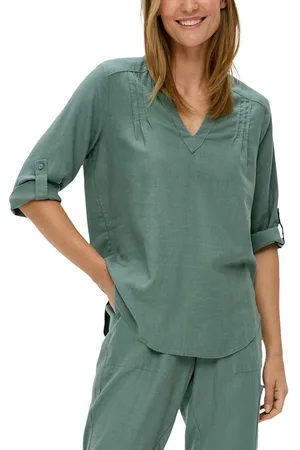 QS by s.Oliver Klassieke blouse met 3/4-mouwen