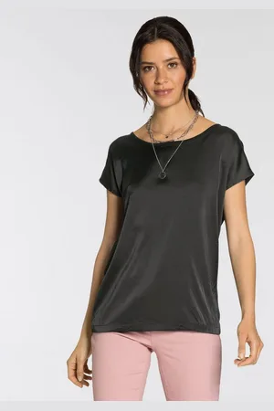 Laura Scott Shirtblouse van satijn en jersey