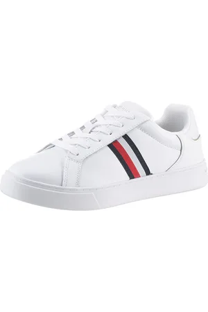 Tommy Hilfiger Sneakers ESSENTIAL COURT SNEAKER STRIPES vrijetijdsschoen, lage schoen, veterschoen met gepolsterde schacht