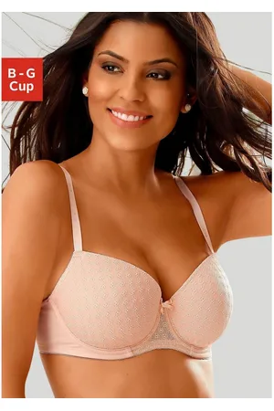 Lascana Bh met steuncups met beugel en grafische kant, dessous