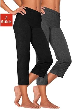 Vivance Capribroek met rubberen tailleband, loungewear (Set van 2)