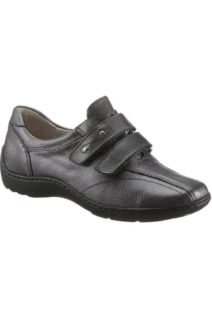 Waldläufer Klittenbandschoenen Henni Slipper, feestdagsschoen, comfortabele schoen met klittenband, H-breedte