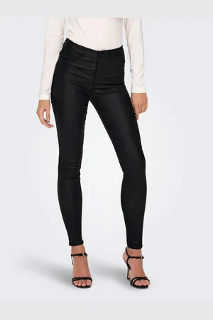 JDY Imitatieleren broek NEWTHUNDER COATED HIGH SKN PNT NOOS