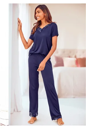 Lascana Pyjama met kanten details (2-delig, 1 stuk)
