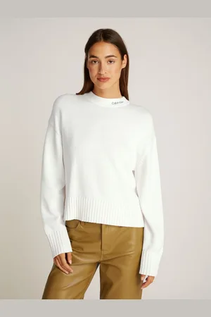 Calvin Klein Gebreide trui LOGO EMBRO SWEATER met geborduurd logo