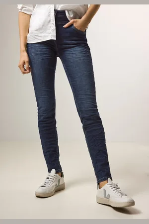CECIL Slim fit jeans Stijl Vicky in blauwe wassing