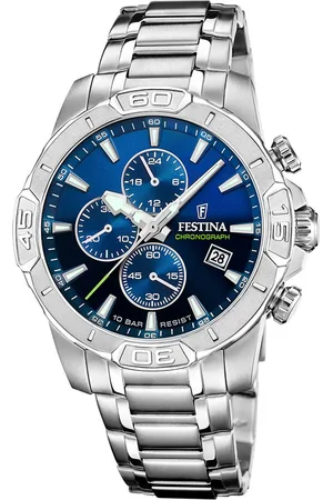Festina Chronograaf Timeless Chronograph Quartzhorloge, horloge, herrenuur, roestvrijstalen band, analoog, dag