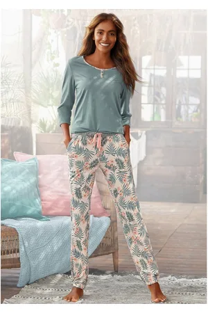 Lascana Pyjama met gedessineerde broek (2-delig, 1 stuk)