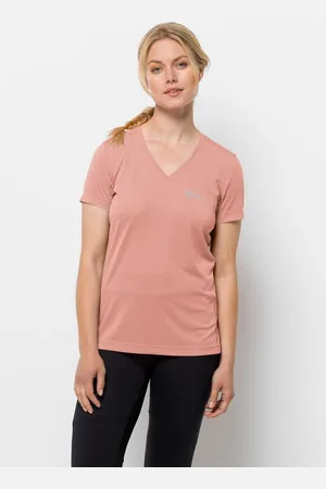 Jack Wolfskin Shirt met V-hals CROSSTRAIL T WOMEN