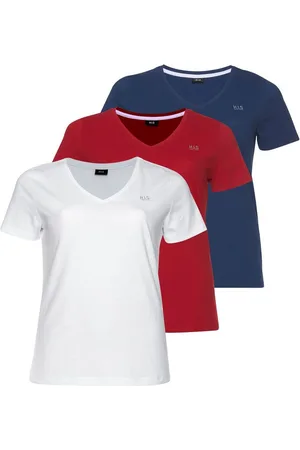 H.I.S T-shirt Essential basics figuurvolgende snit, van katoen (Set van 3)