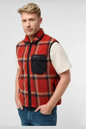 Jack Wolfskin Mouwloos fleecevest FELSLICHT CHECK VEST M